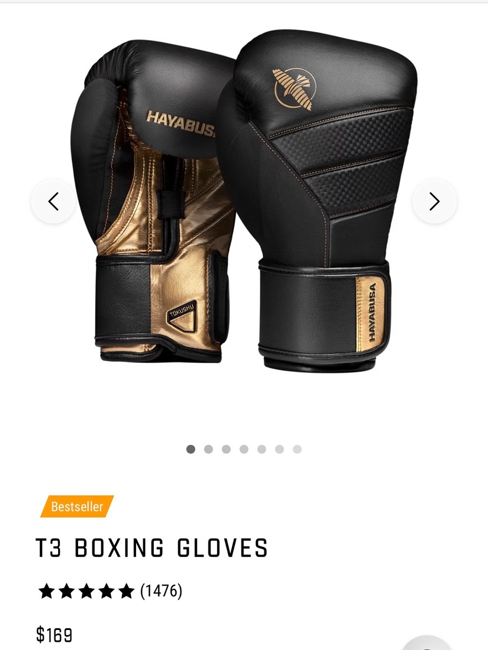 Hayabusa T3 12oz Boxing Gloves Boxing Gloves Black & Gold New. With Handwrap